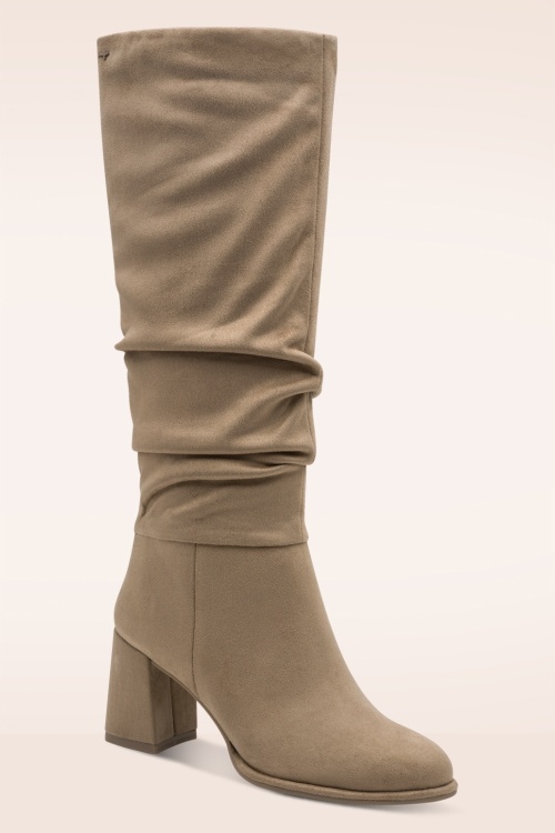 Tamaris - Ina suèdine laarzen in beige 3