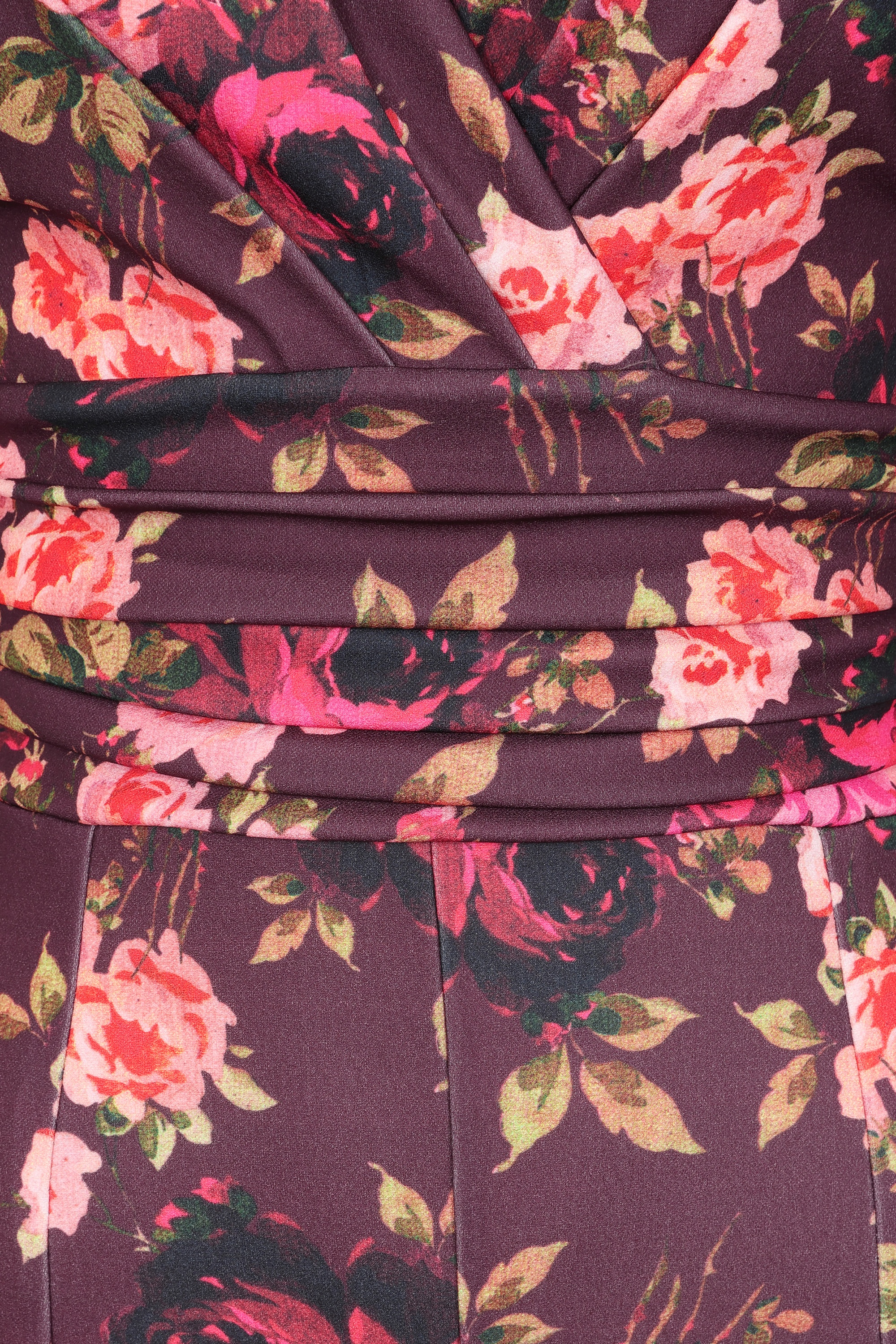 Vintage Chic for Topvintage - Topvintage exclusive ~ Liana Floral jumpsuit in aubergine 2