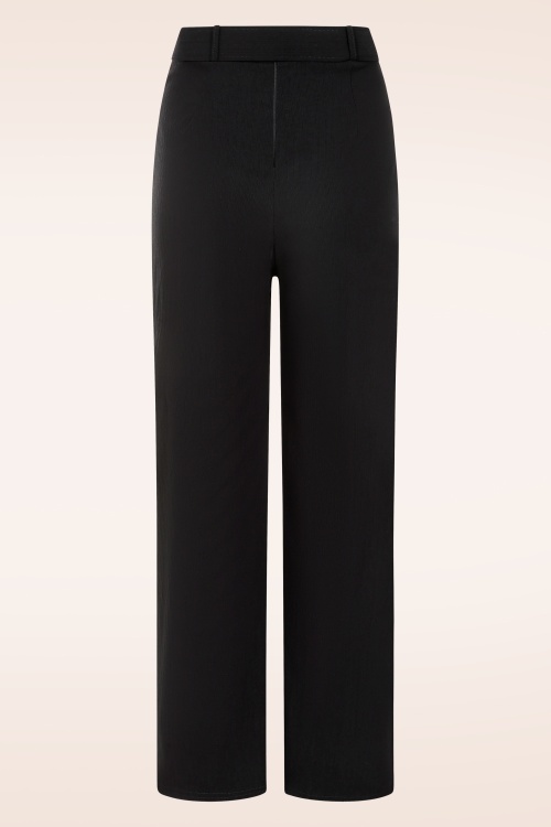 Vintage Chic for Topvintage - Topvintage exclusive ~ Sasha pantalon met structuur in zwart 3