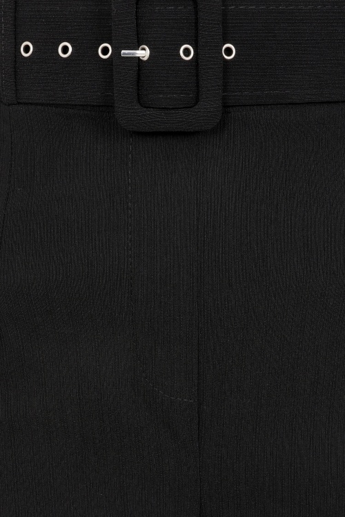 Vintage Chic for Topvintage - Topvintage exclusive ~ Sasha pantalon met structuur in zwart 2