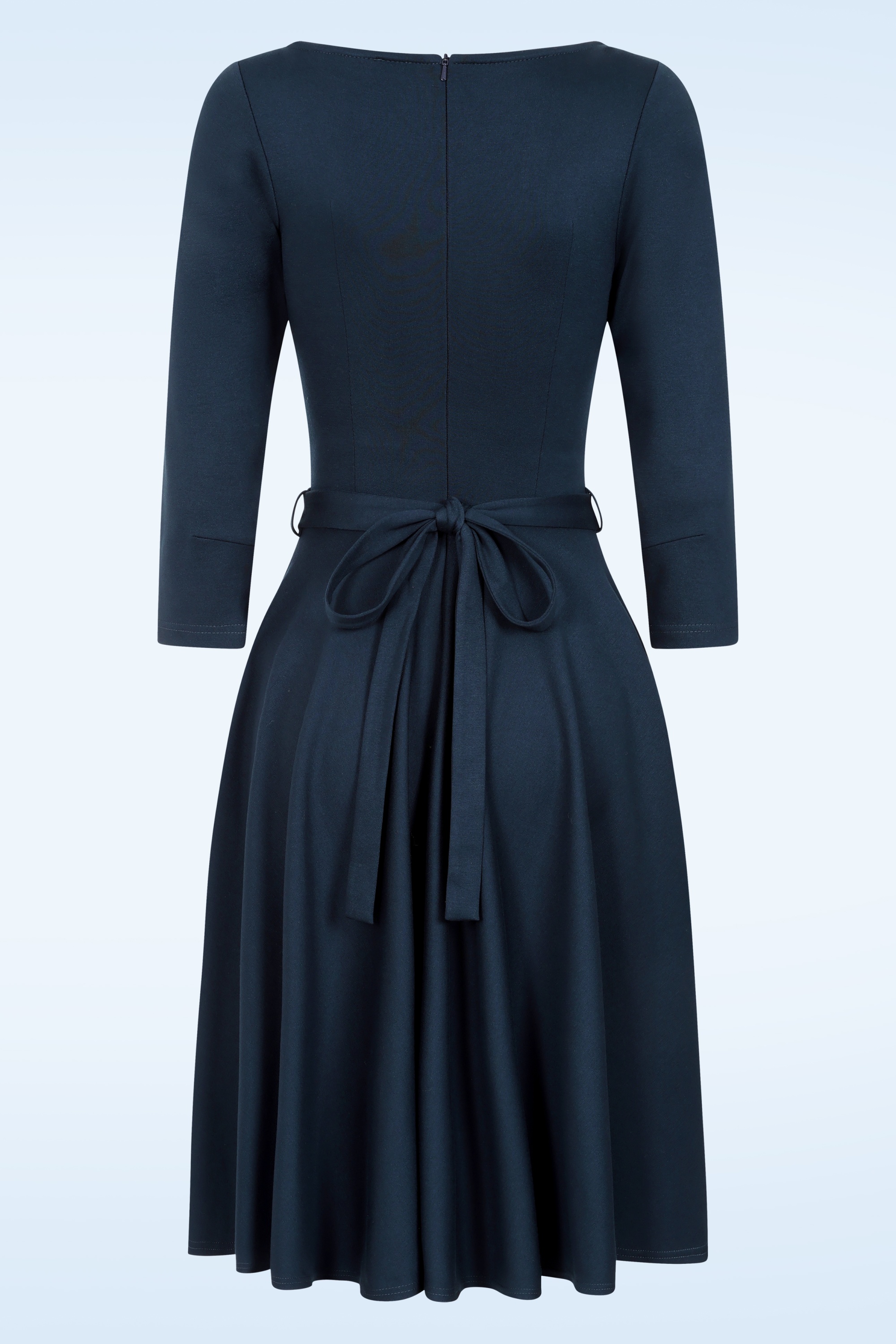 Very Cherry - Ballerina jurk in marineblauw 4