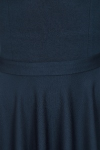 Very Cherry - Ballerina jurk in marineblauw 2