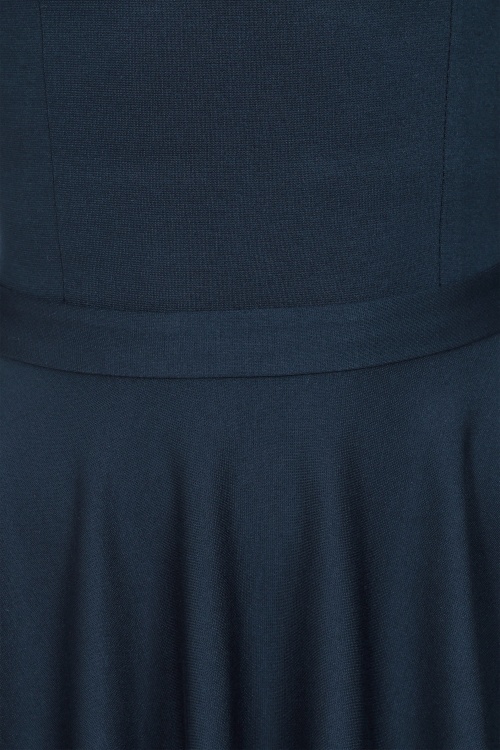 Very Cherry - Ballerina jurk in marineblauw 2