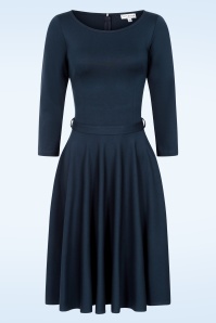 Very Cherry - Ballerina jurk in marineblauw