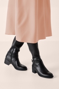 Tamaris - Linda lederen laarzen in zwart 2