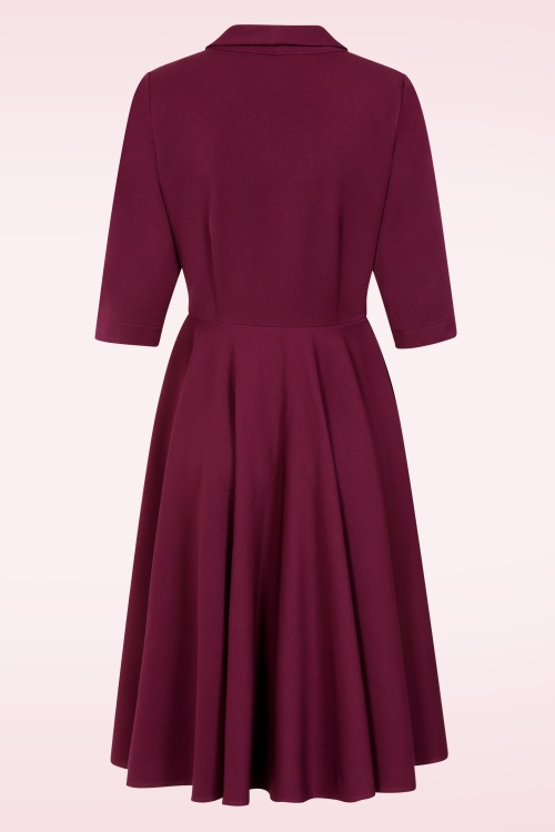 Very Cherry - D'Laine jurk in bordeauxrood 4