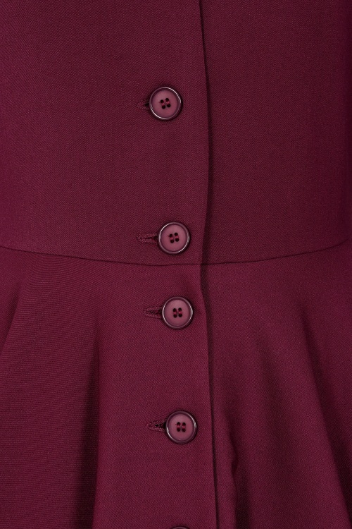 Very Cherry - D'Laine jurk in bordeauxrood 2