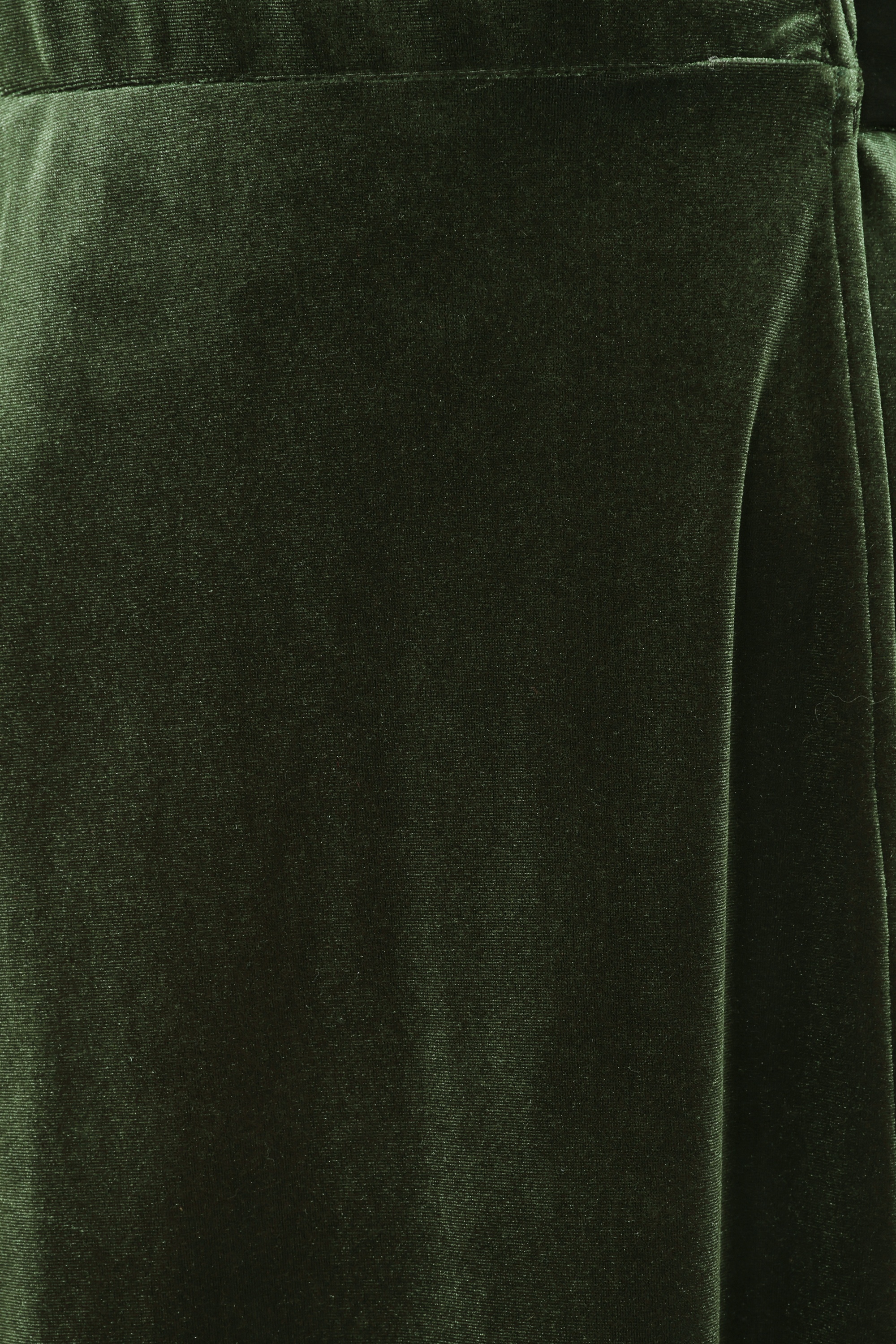 Very Cherry - Dalida fluwelen wikkeljurk in olijfgroen 2