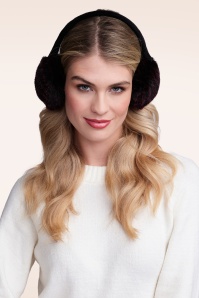 Amici - Donatella oorwarmers in diep bordeauxrood 2