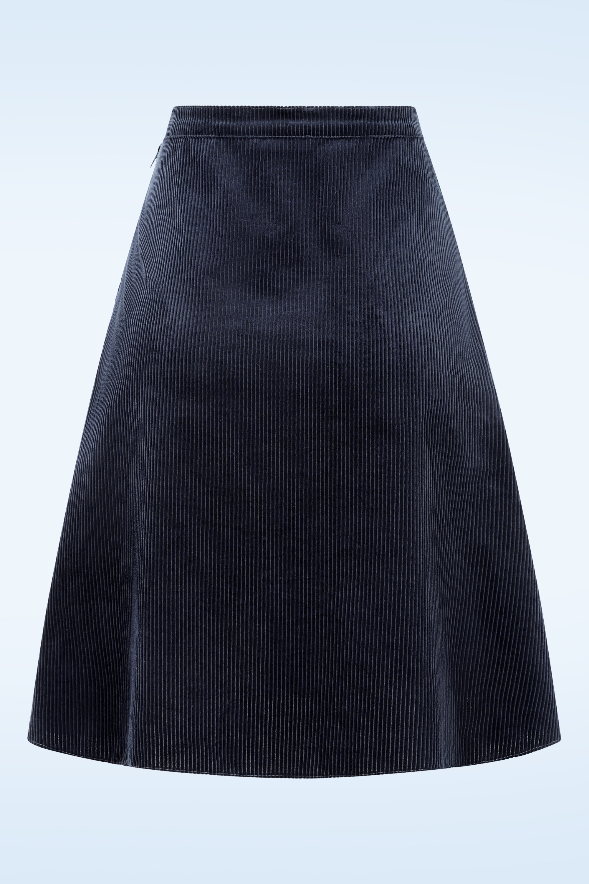 Very Cherry - Nora corduroy a-lijn rok in marineblauw 3
