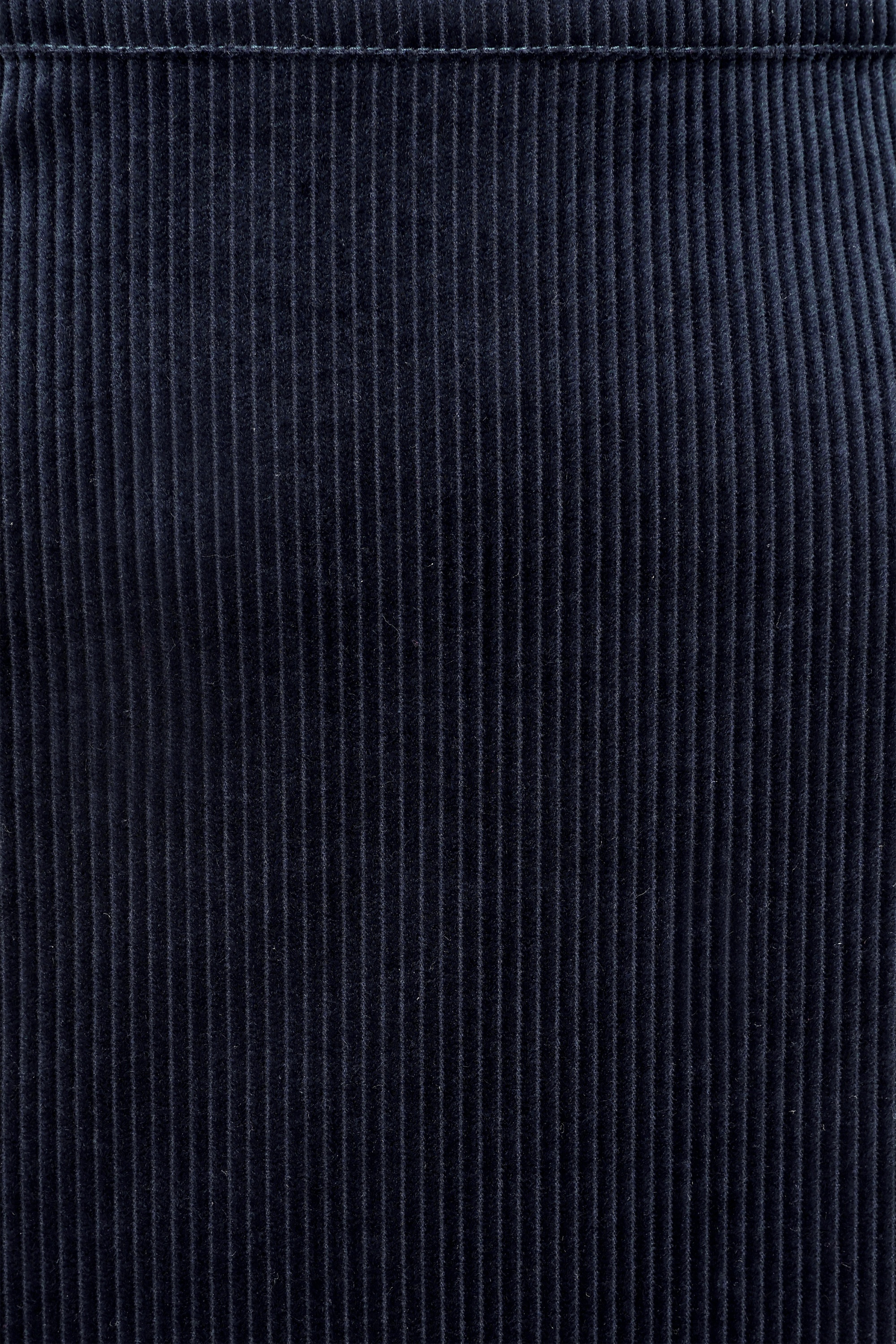 Very Cherry - Nora corduroy a-lijn rok in marineblauw 2