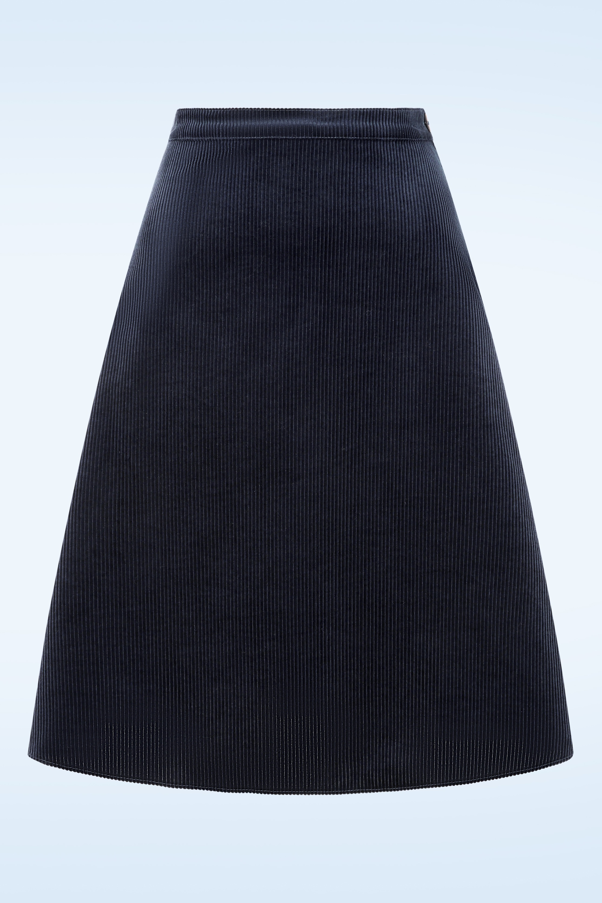 Very Cherry - Nora corduroy a-lijn rok in marineblauw