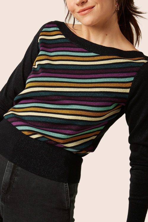 King Louie - Ivy Lapis top in zwart en multi 2