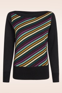 King Louie - Ivy Lapis top in zwart en multi