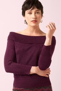 King Louie - Mirta Lapis top in cabernet rood