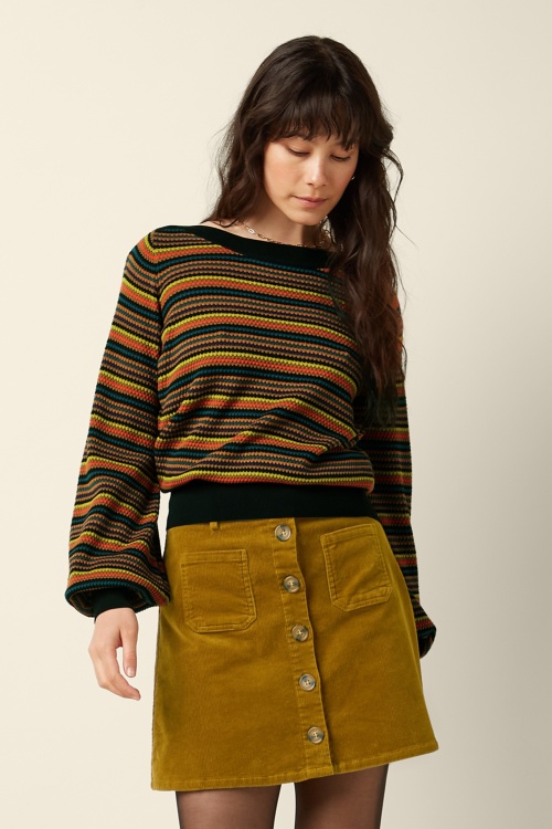 King Louie - Audrey Bell Marielle top in zwart en multi