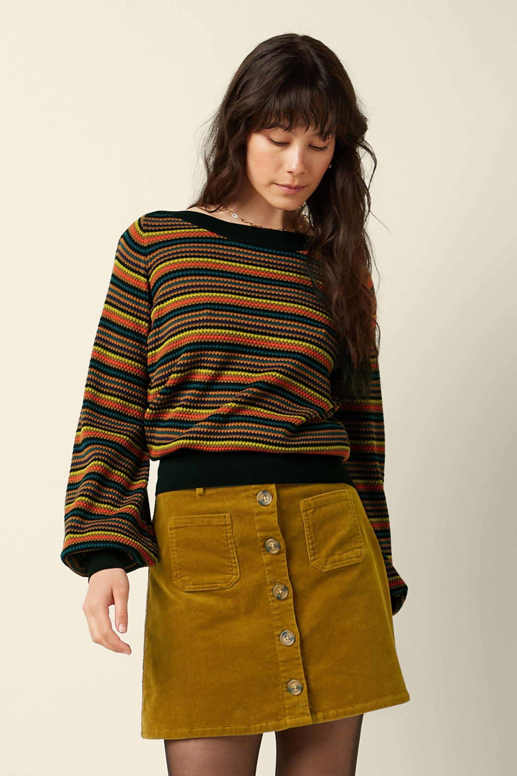 King Louie - Audrey Bell Marielle top in zwart en multi