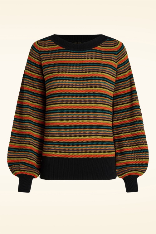 King Louie - Audrey Bell Marielle top in zwart en multi 2