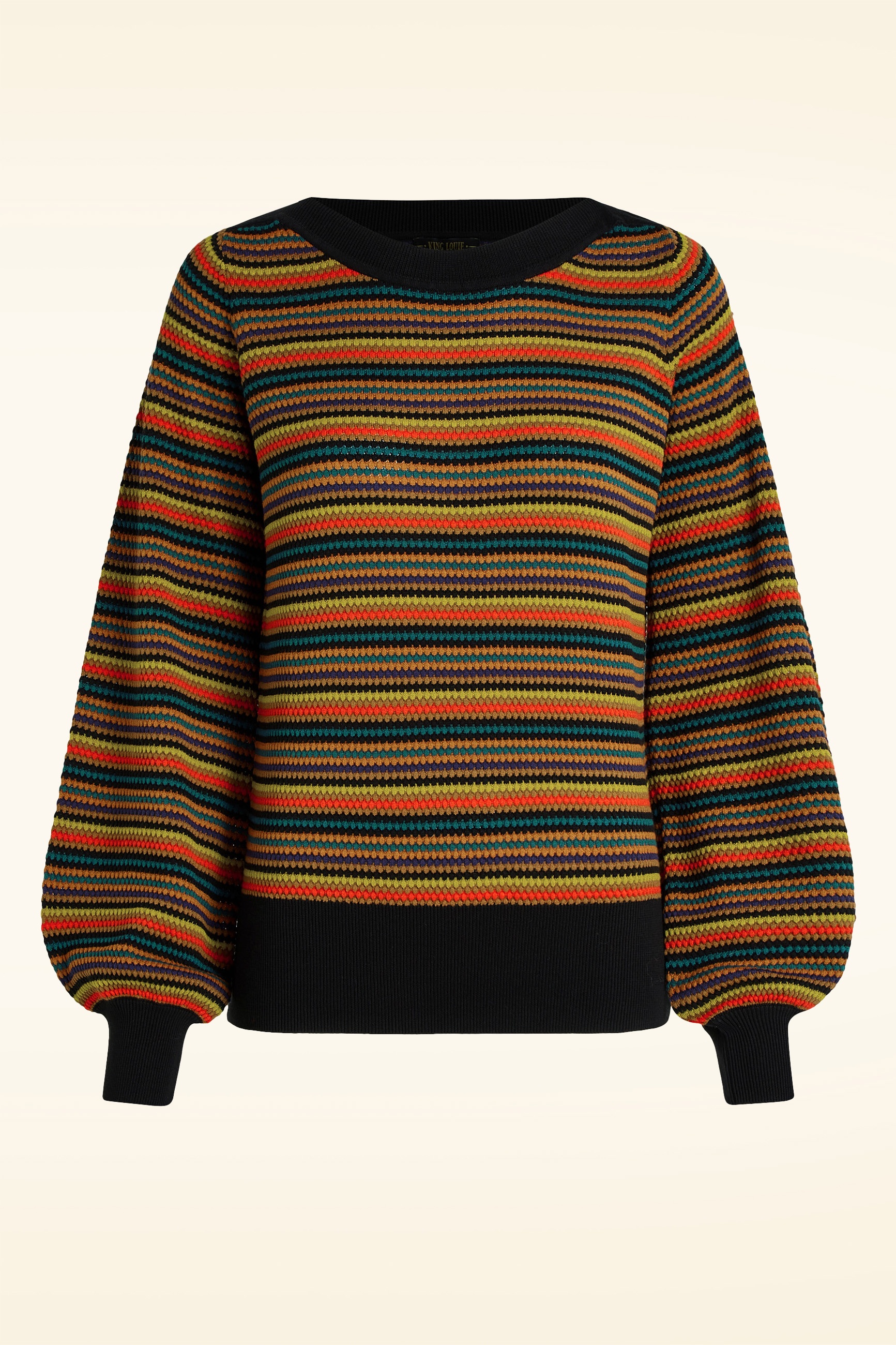 King Louie - Audrey Bell Marielle top in zwart en multi 2