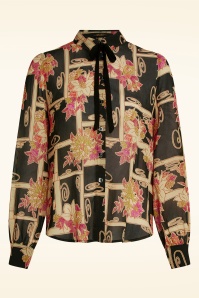King Louie - Maisie Alba blouse in zwart en multi 2