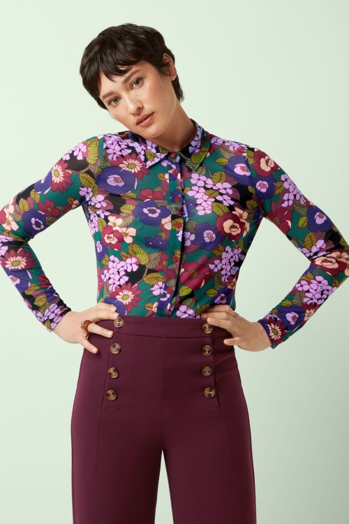 King Louie - Ramone mesh blouse in multi