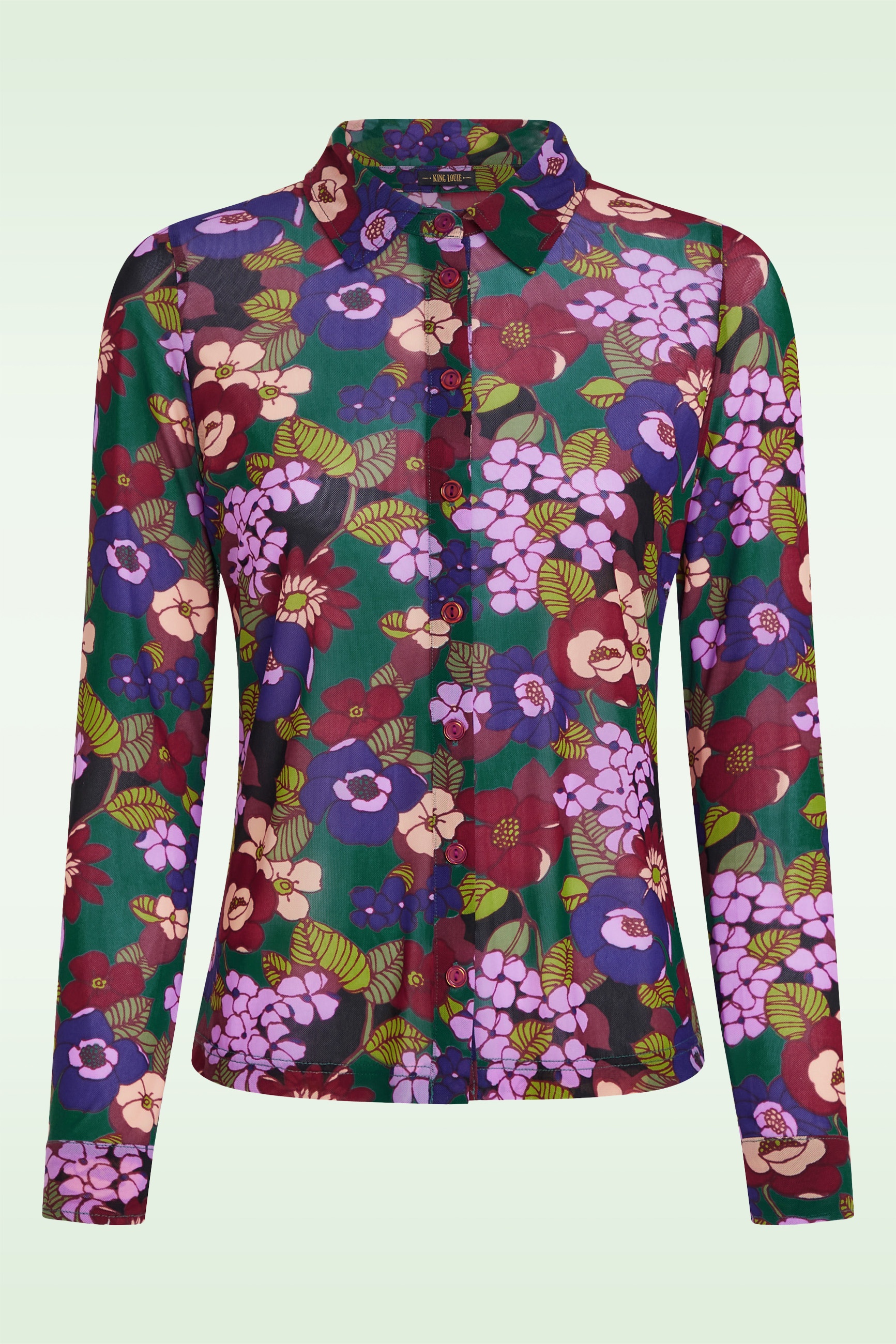 King Louie - Ramone mesh blouse in multi 2