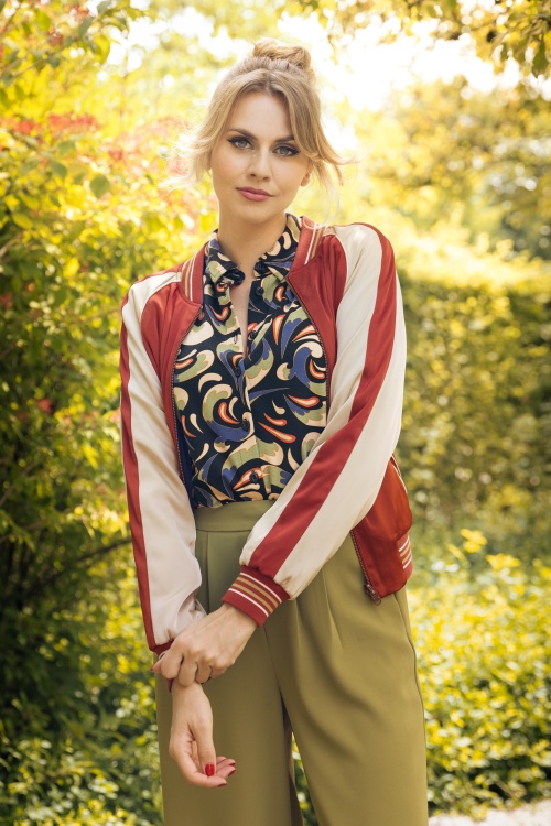 King Louie - Pavonini Reversible bomber jack in Rio rood 3