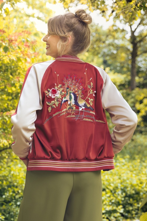 King Louie - Pavonini Reversible bomber jack in Rio rood