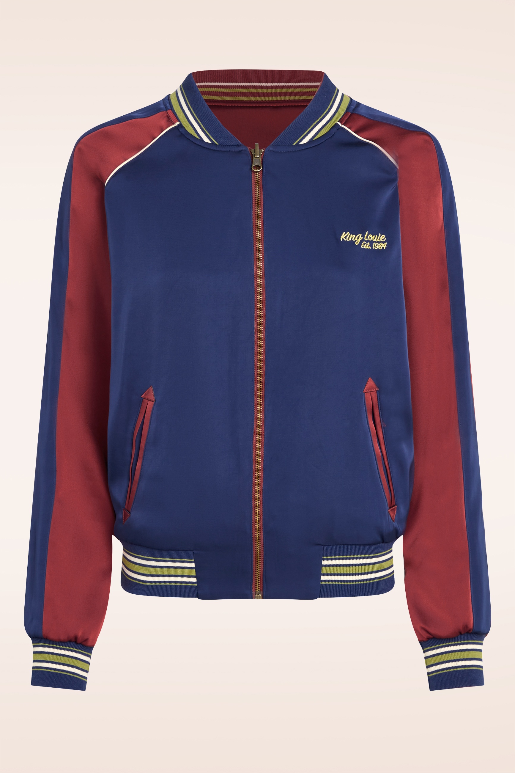 King Louie - Pavonini Reversible bomber jack in Rio rood 2
