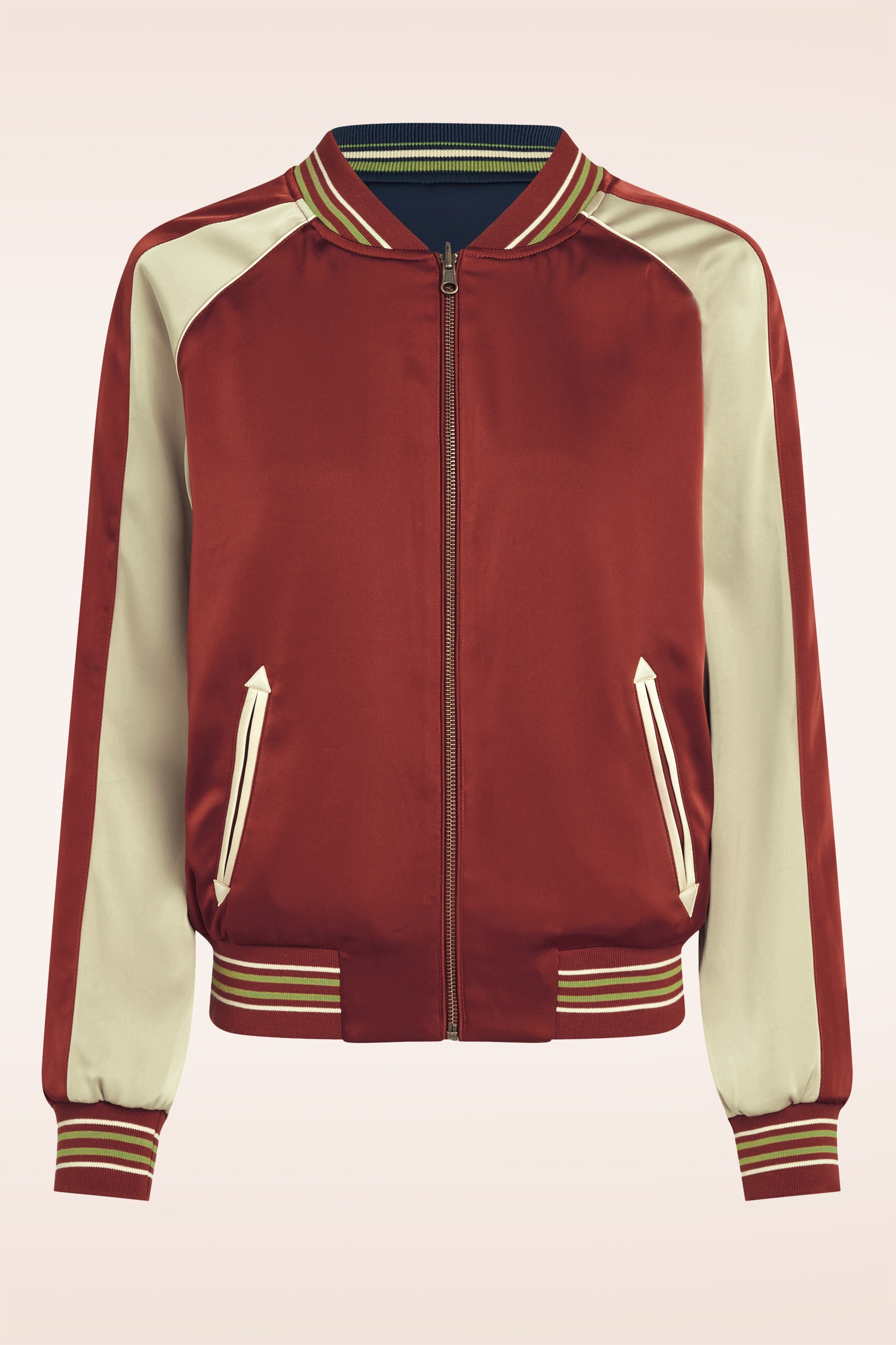 King Louie - Pavonini Reversible bomber jack in Rio rood 4