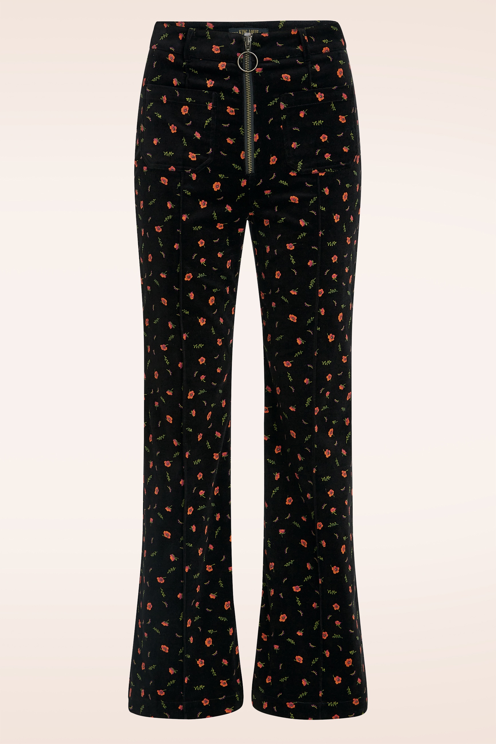 King Louie - Ida Nival Front Zip pantalon in zwart