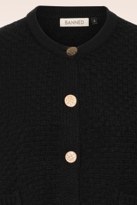 Banned Retro - Victoria Textured cardigan in zwart 2