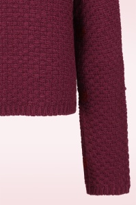 Banned Retro - Victoria Textured cardigan in bordeauxrood 3