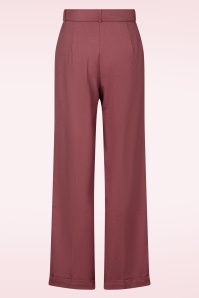 Banned Retro - Marley Tailored pantalon in dusty bordeauxrood 3