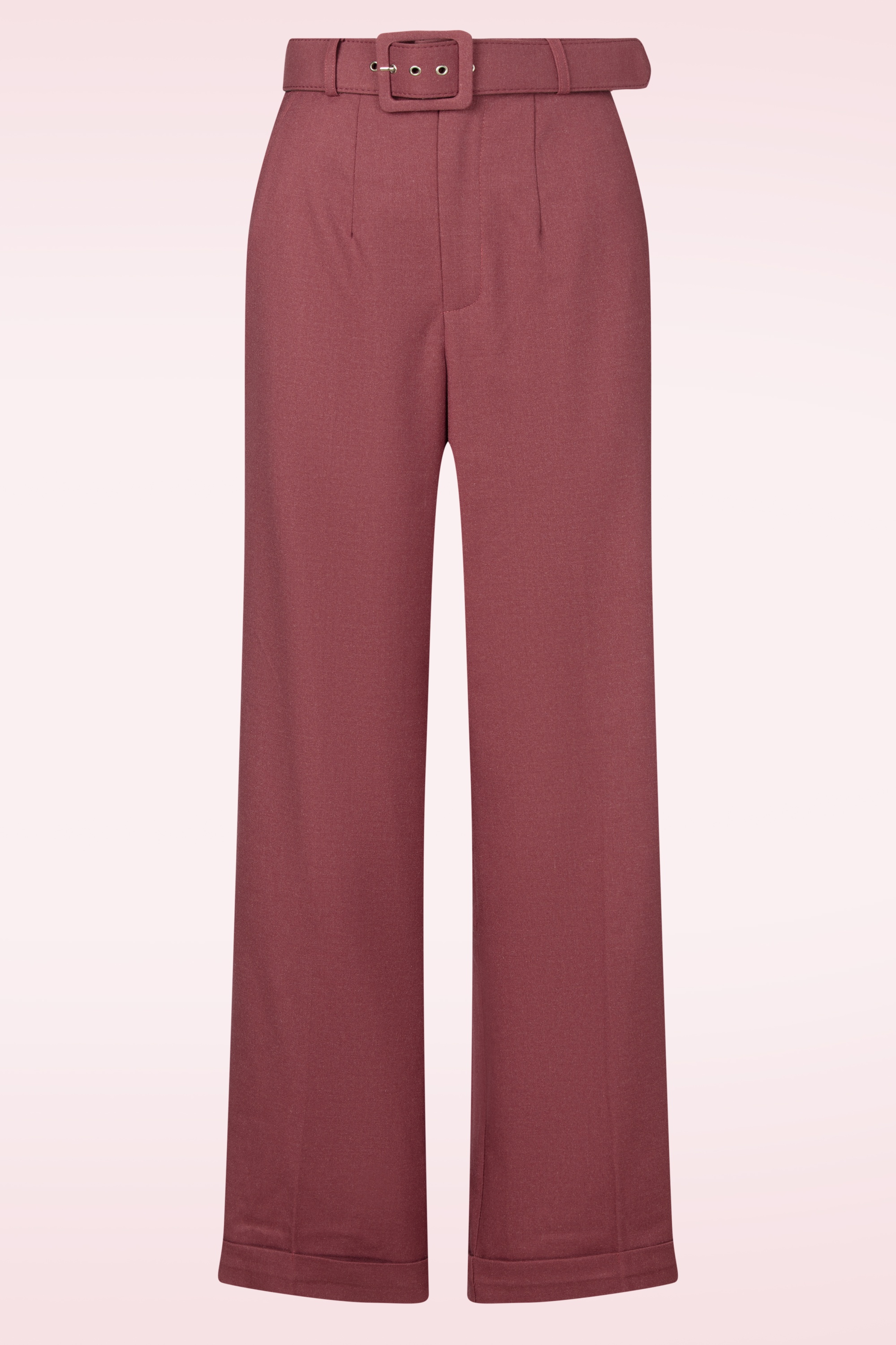 Banned Retro - Marley Tailored pantalon in dusty bordeauxrood