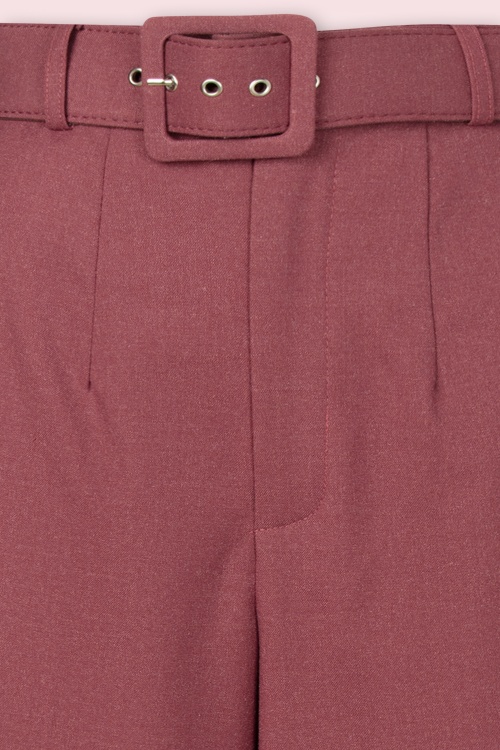 Banned Retro - Marley Tailored pantalon in dusty bordeauxrood 2