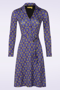 Bakery Ladies - Marly Raccoon Polo jurk in saffierblauw