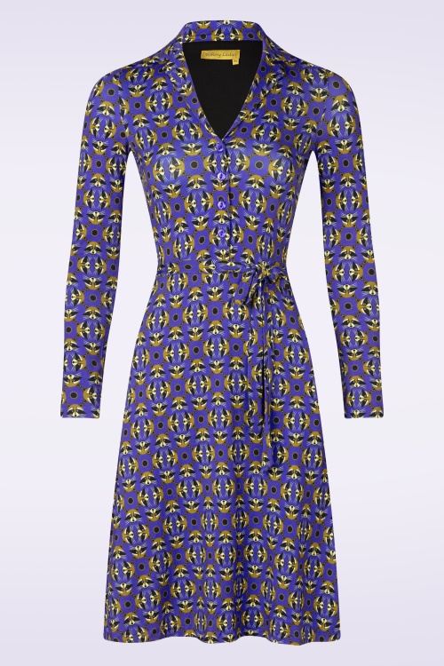 Bakery Ladies - Marly Raccoon Polo jurk in saffierblauw