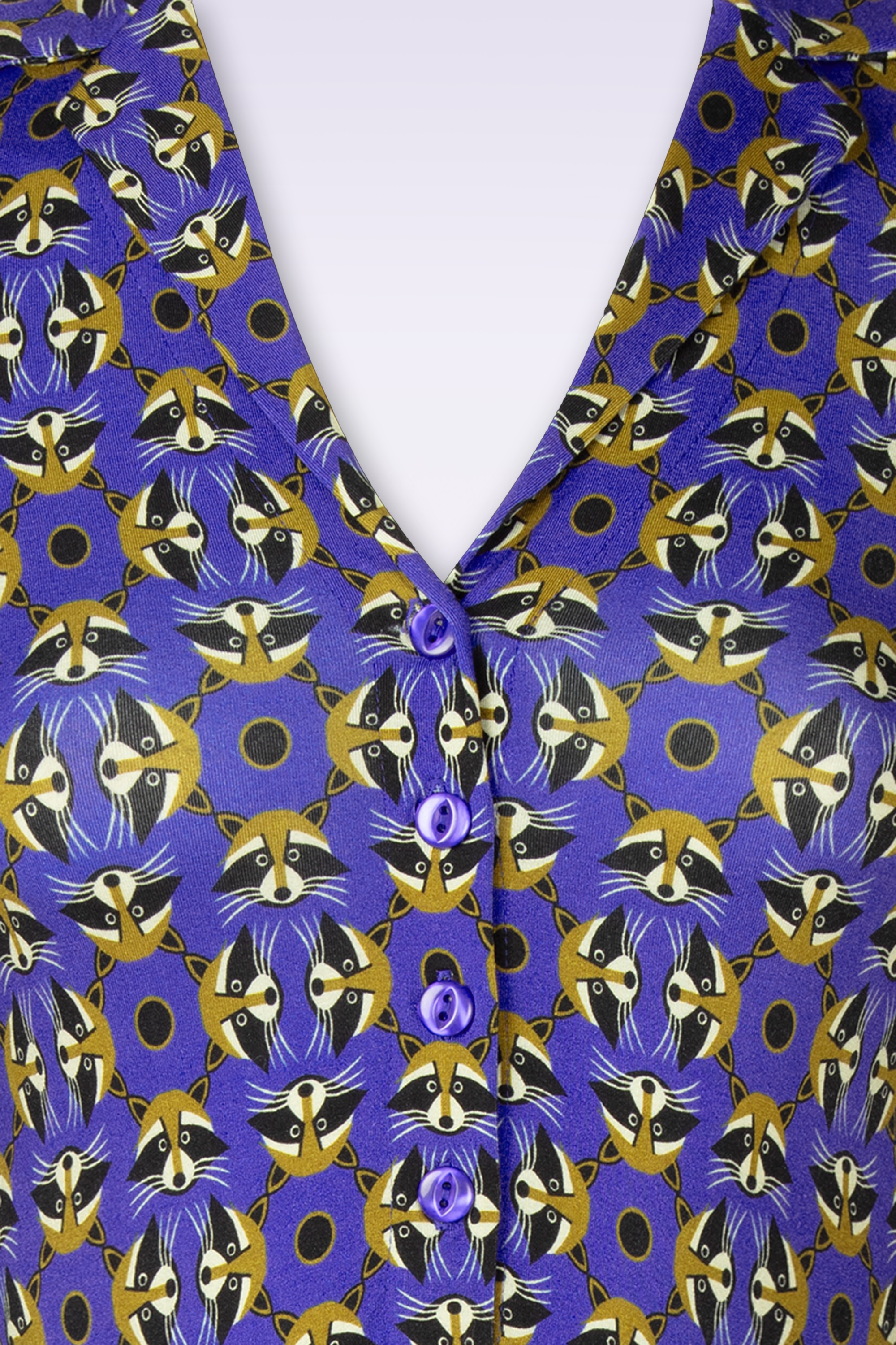 Bakery Ladies - Marly Raccoon Polo jurk in saffierblauw 2