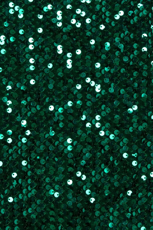 Vintage Chic for Topvintage - Topvintage exclusive ~ Selene pailletten a-lijn rok in smaragdgroen 2