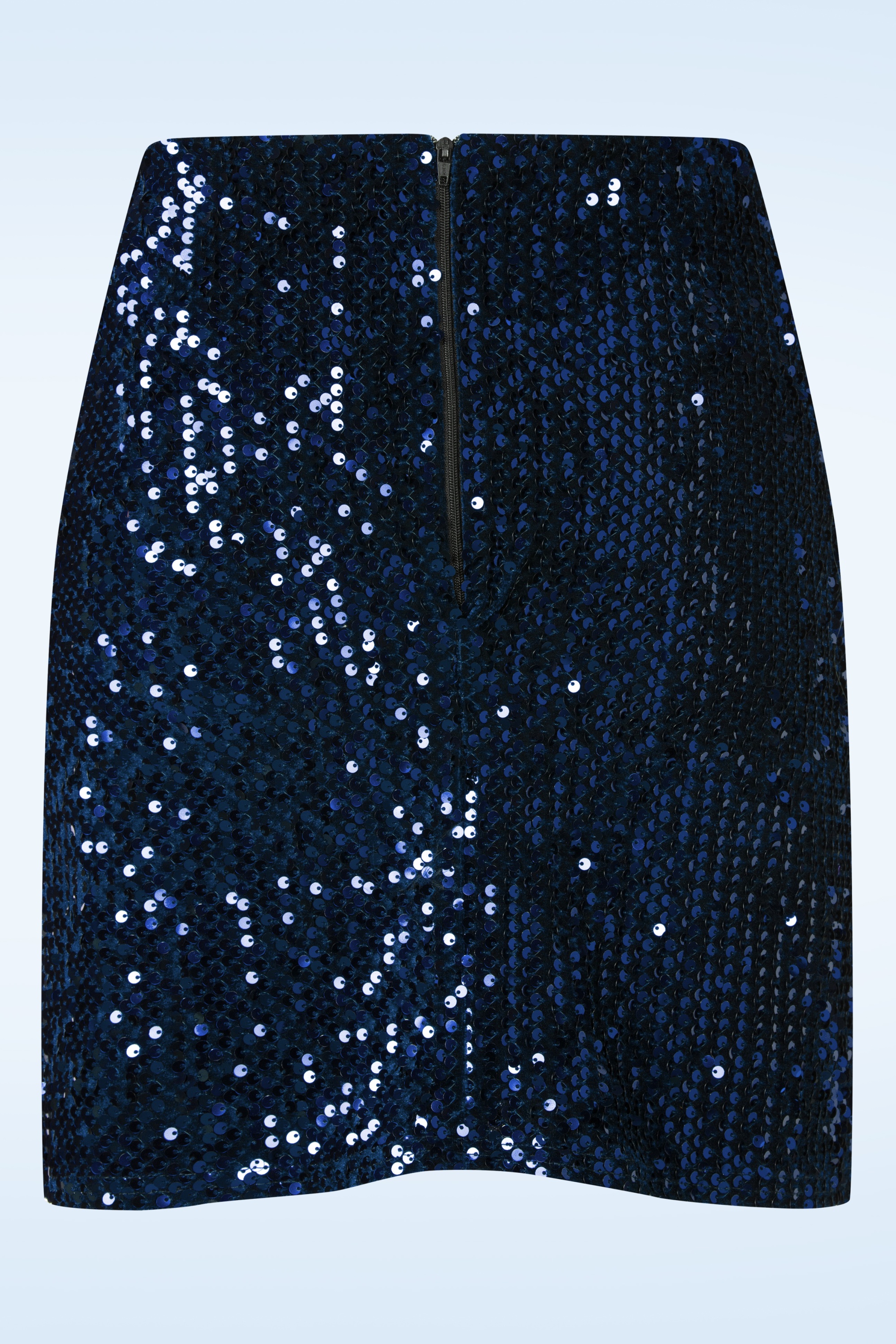 Vintage Chic for Topvintage - Topvintage exclusive ~ Selene pailletten a-lijn rok in marineblauw  3