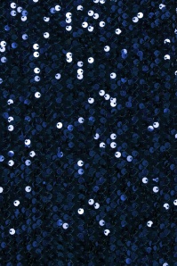 Vintage Chic for Topvintage - Topvintage exclusive ~ Selene pailletten a-lijn rok in marineblauw  2