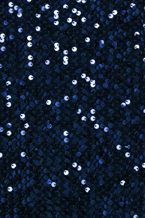 Vintage Chic for Topvintage - Topvintage exclusive ~ Selene pailletten a-lijn rok in marineblauw  2