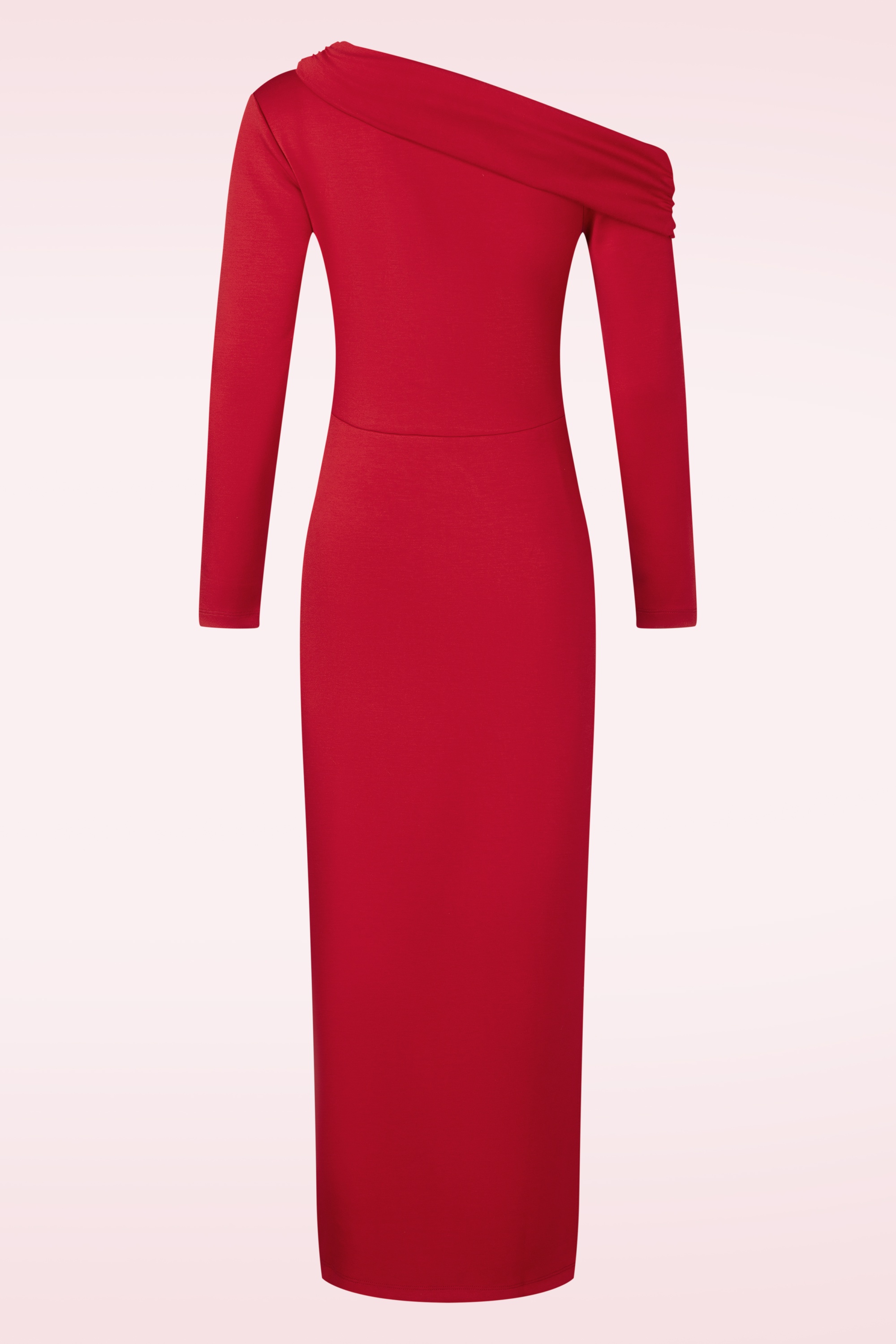 K-Design - Lucy Off Shoulder maxi jurk in rood 4