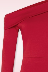 K-Design - Lucy Off Shoulder maxi jurk in rood 3