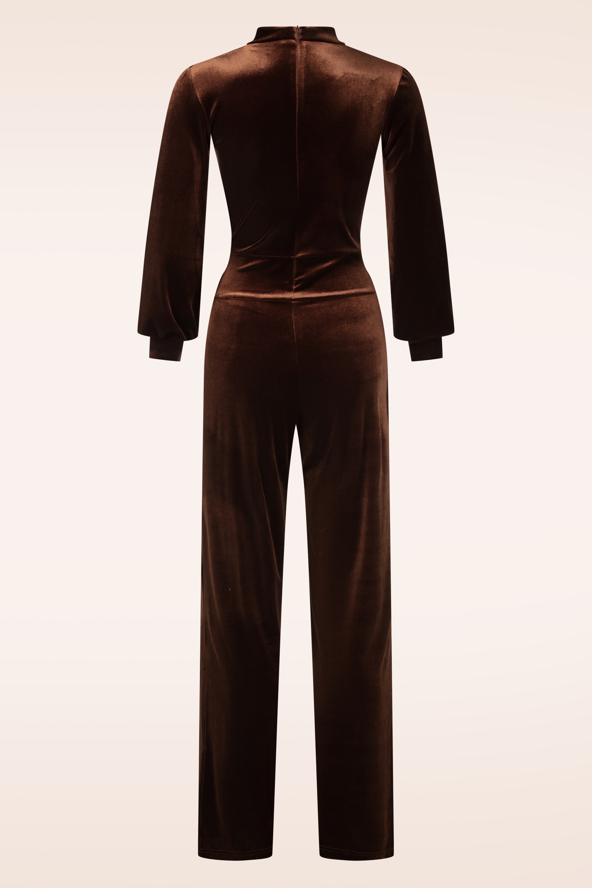 Very Cherry - Emmylou fluwelen jumpsuit in cacao 3