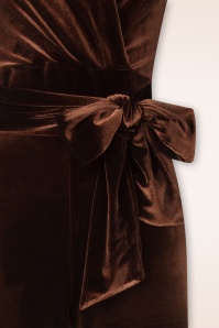 Very Cherry - Emmylou fluwelen jumpsuit in cacao 2