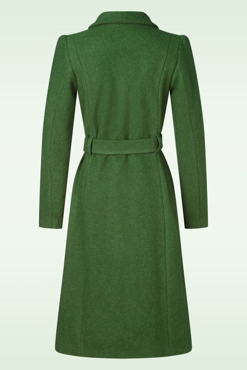 Very Cherry - Dahlia wollen jas in groen 3