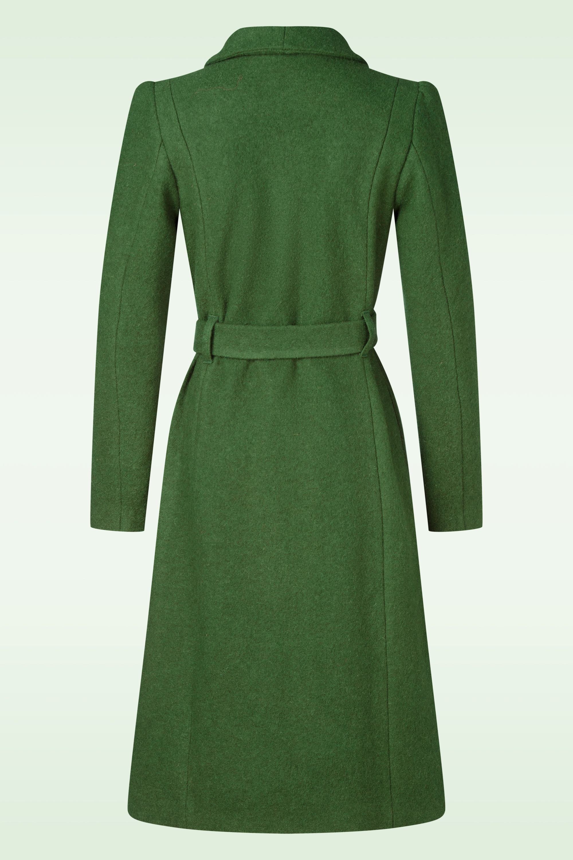 Very Cherry - Dahlia wollen jas in groen 3