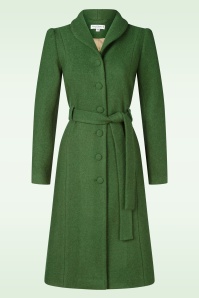 Very Cherry - Dahlia wollen jas in groen